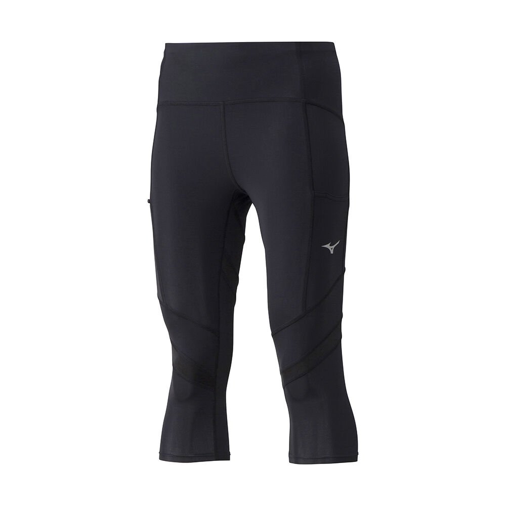 Women's Mizuno Tights Black Core 3/4 Tight Apparel - J2GB020209